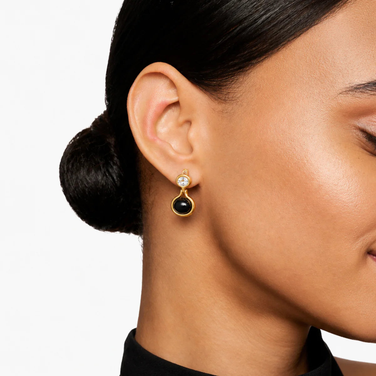 The Morgan | Black Cabochon Earrings