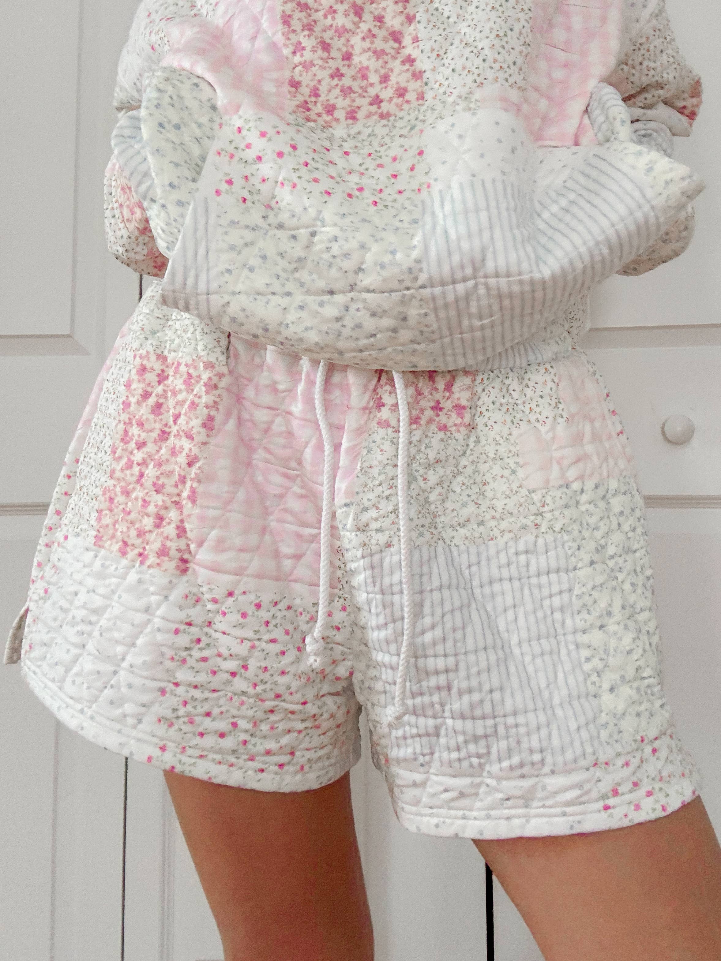 Pearl | Quilted Pastel Shorts