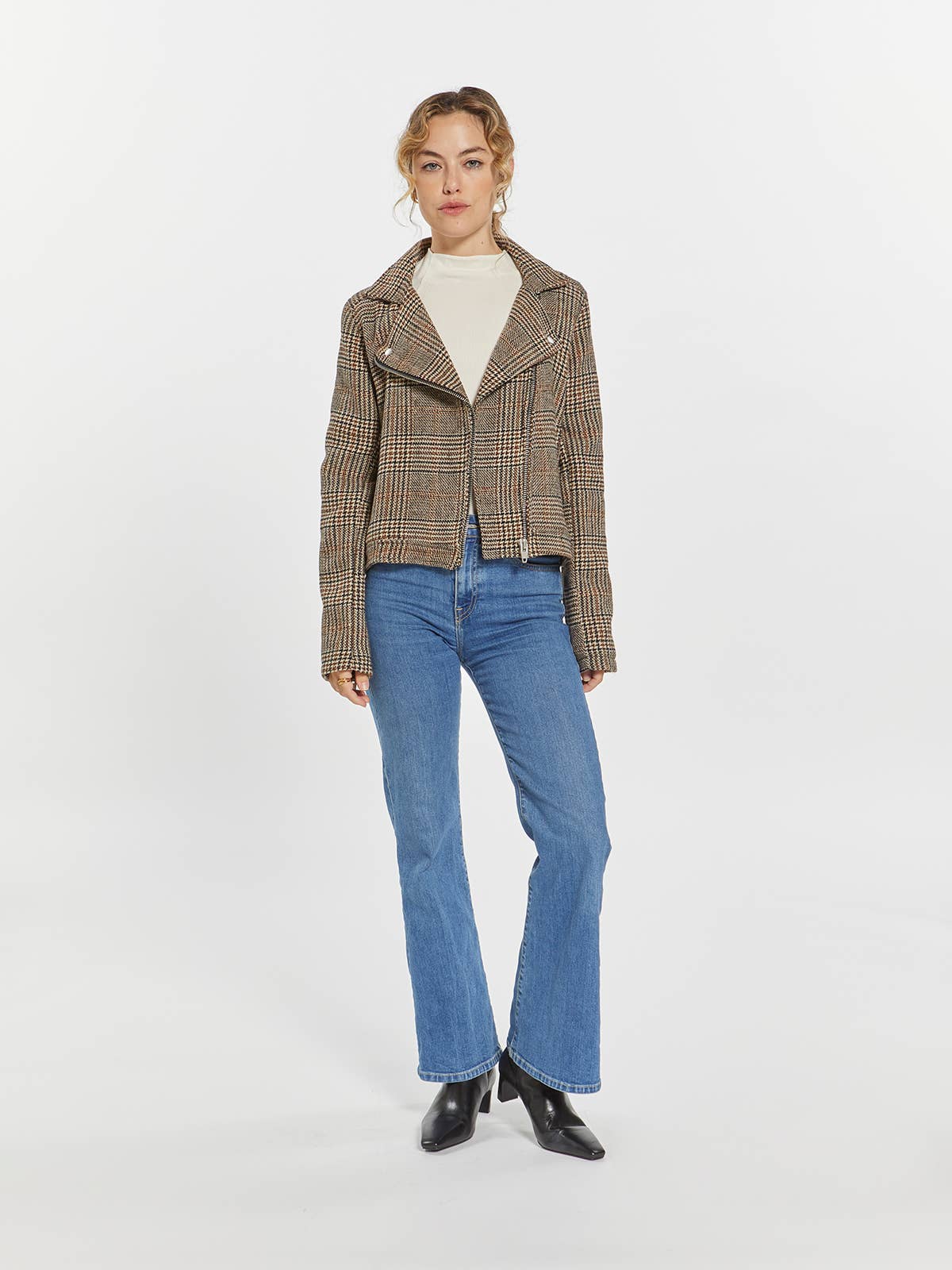 Plaid Moto Jacket - VARDEN JACKET