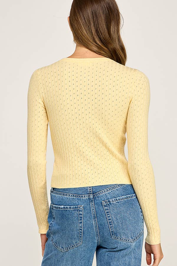 Avery | Button Front Knit