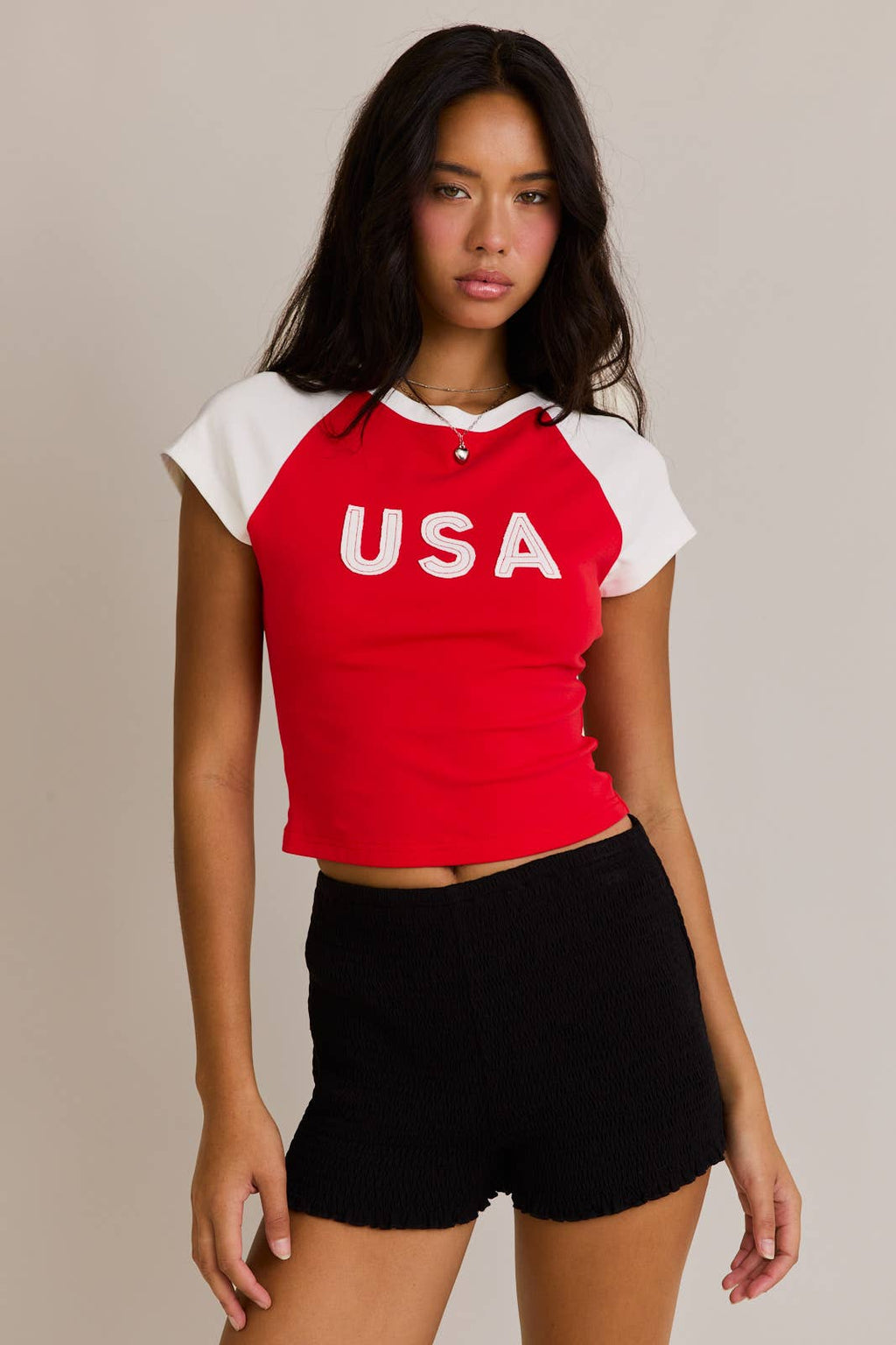 Captain | Cap Sleeve USA Baby Tee