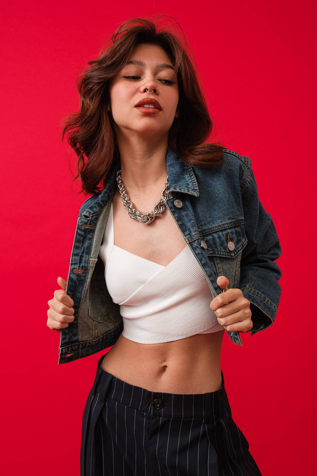 Calla | Denim Crop Jacket