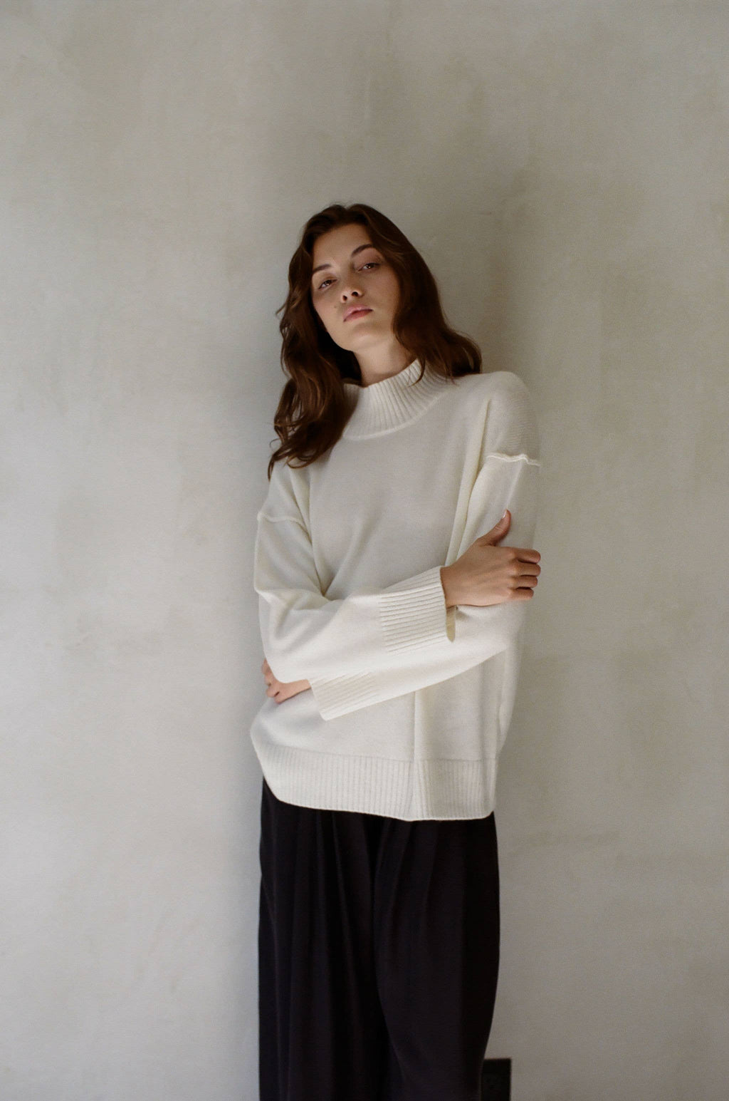 Charlotte Cashmere Wool Relaxed Turtleneck