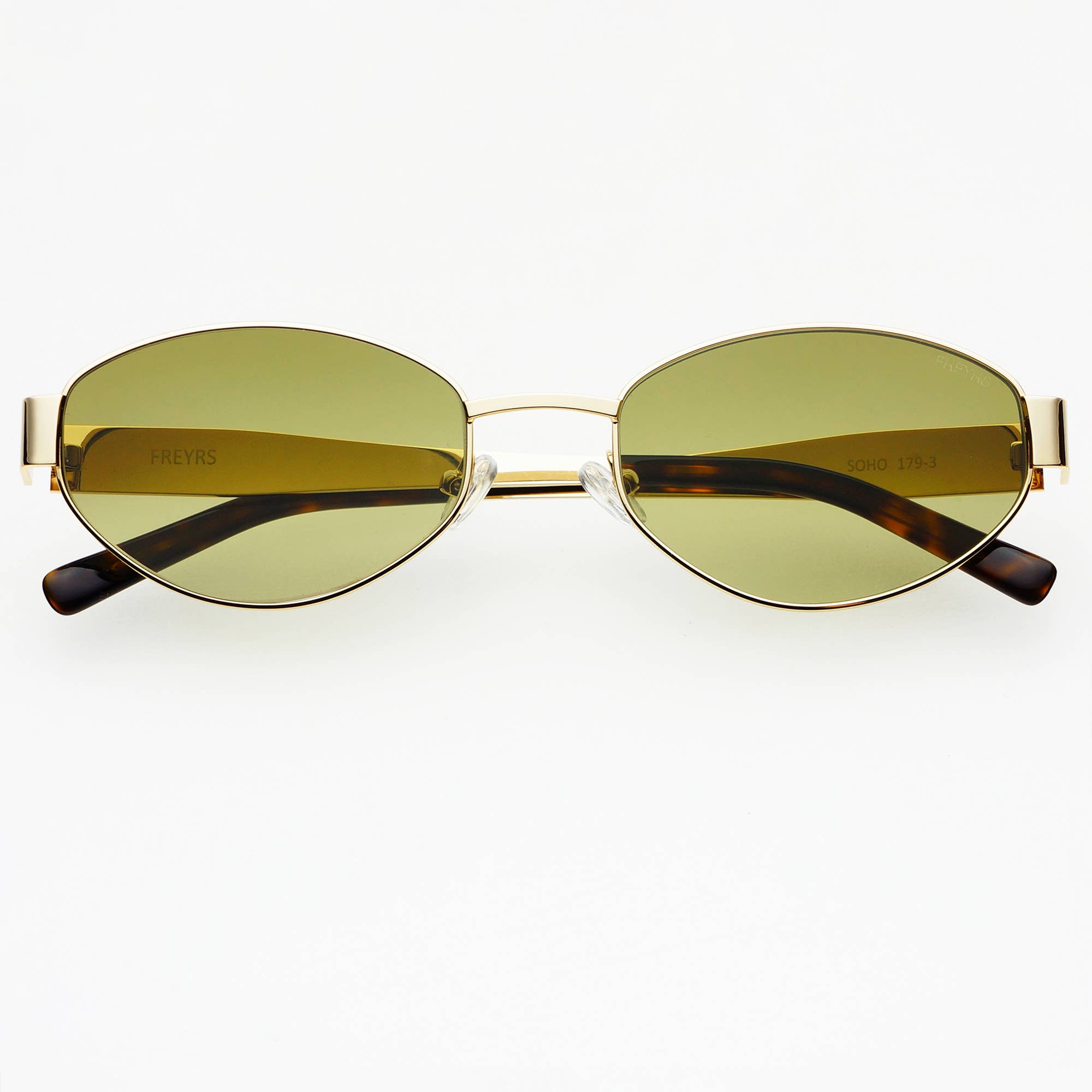 Soho Womens Oval Sunglasses | Green Lenses