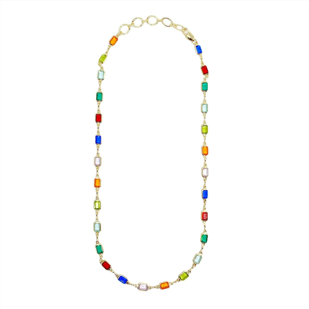 18k Gold Filled Multicolor Necklace