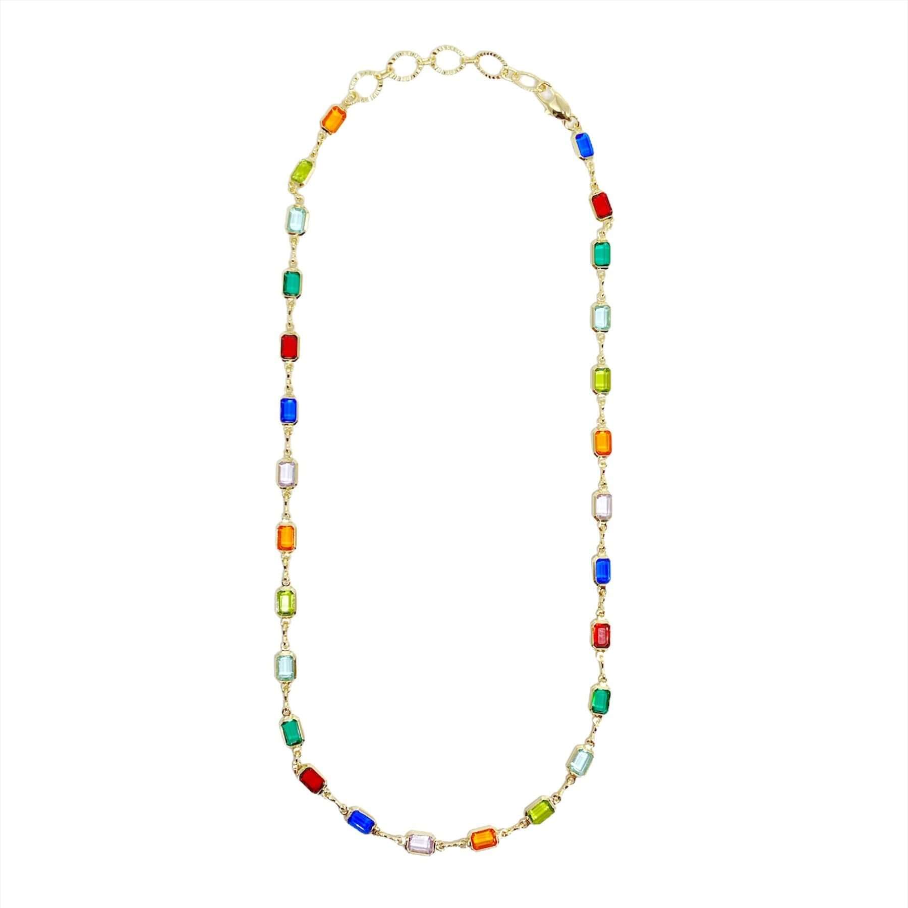 18k Gold Filled Multicolor Necklace