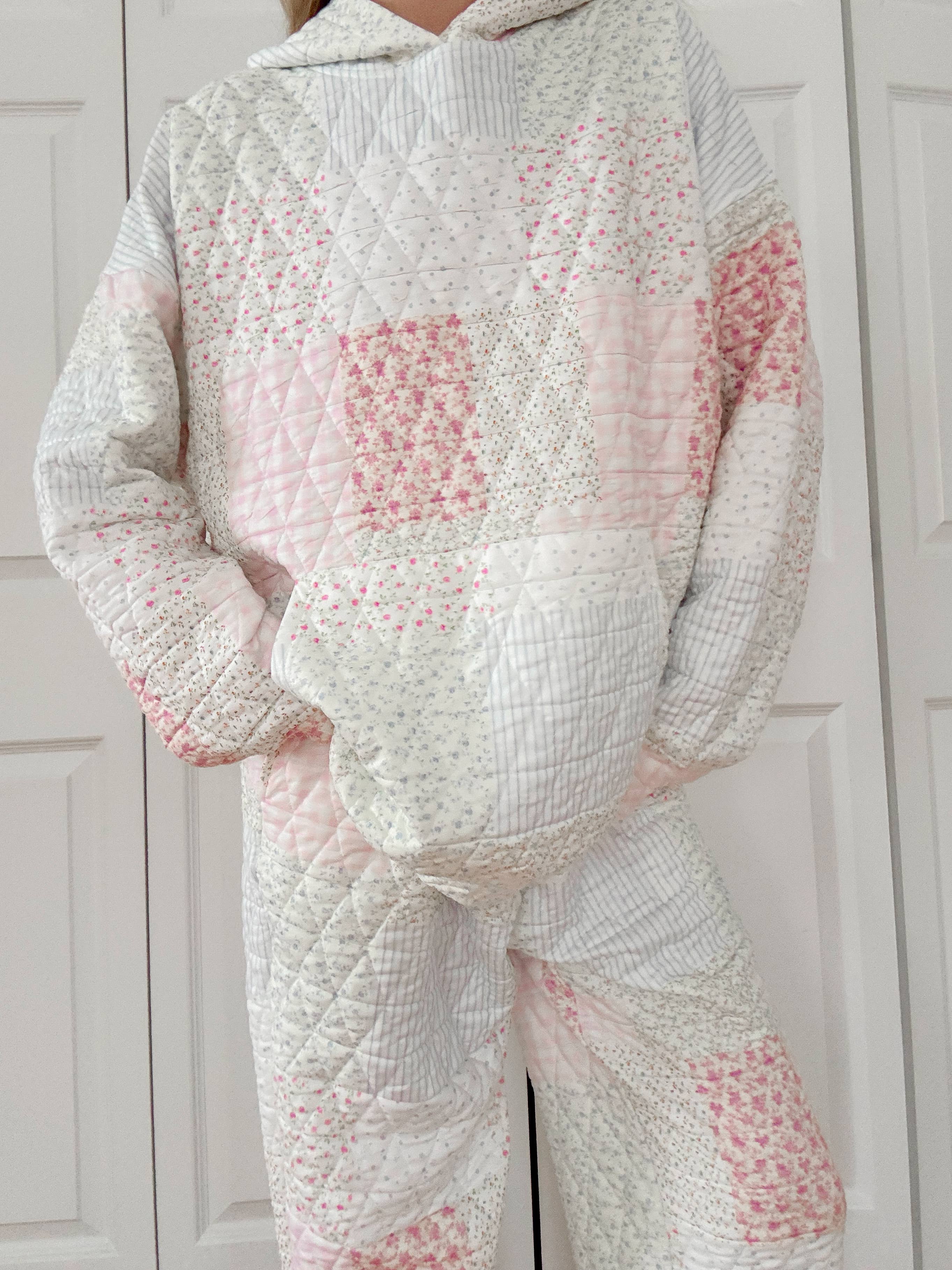 Lucy | Quilted Pastel Hoodie