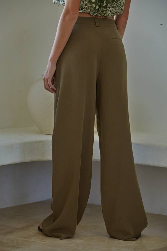 Cleo | Tencel Linen Wide Leg Pants