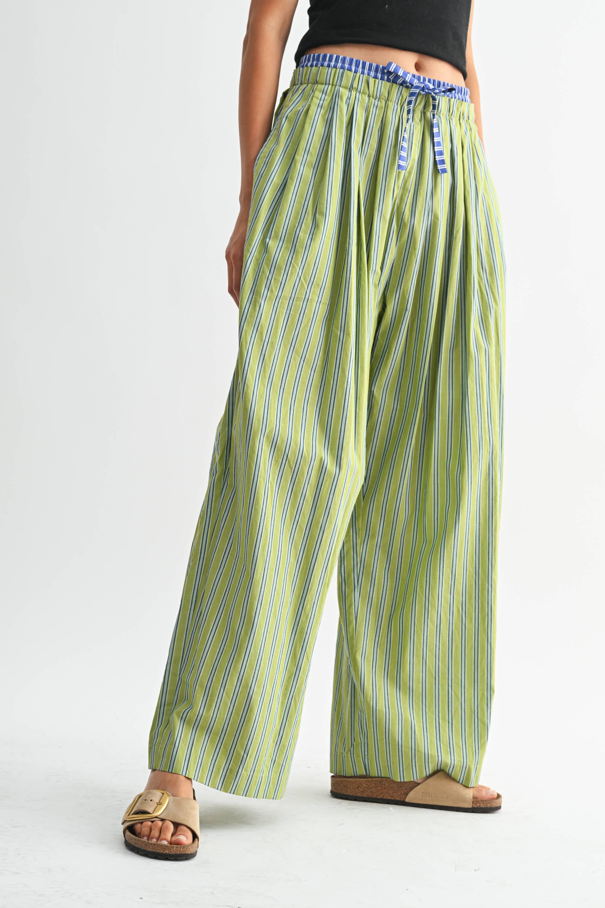 Birdie | Striped Wide-Leg Trousers