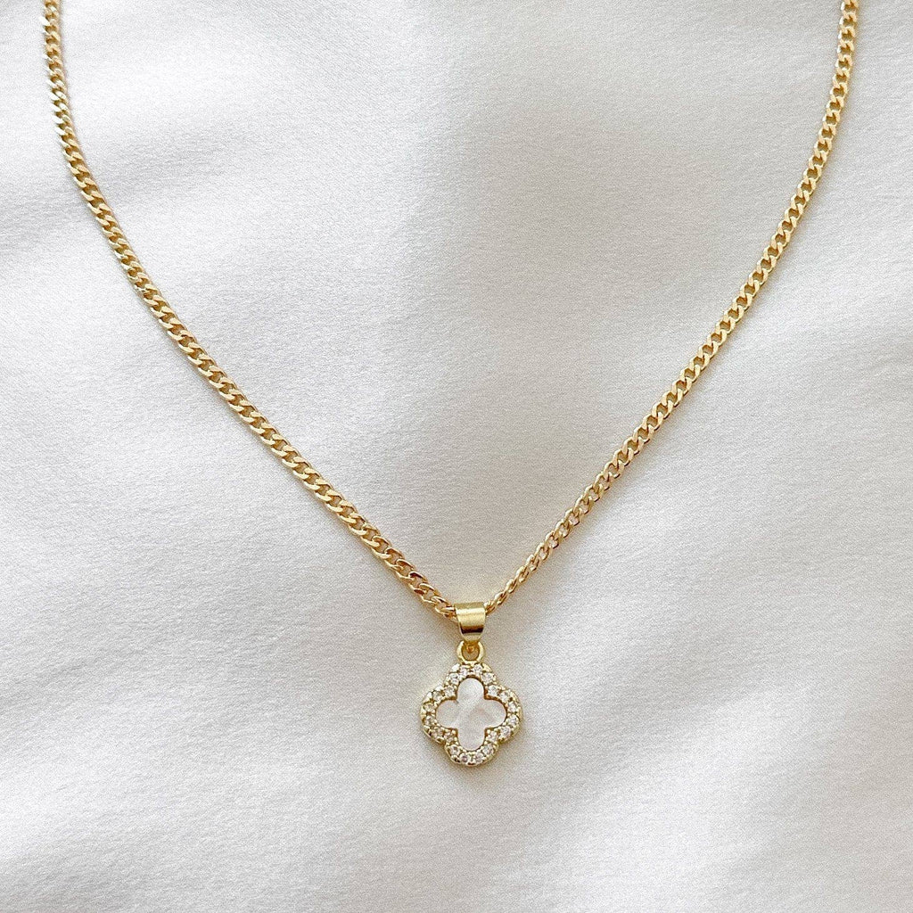 4 Leaf Clover Quatrefoil Alani Necklace - Gold Filled