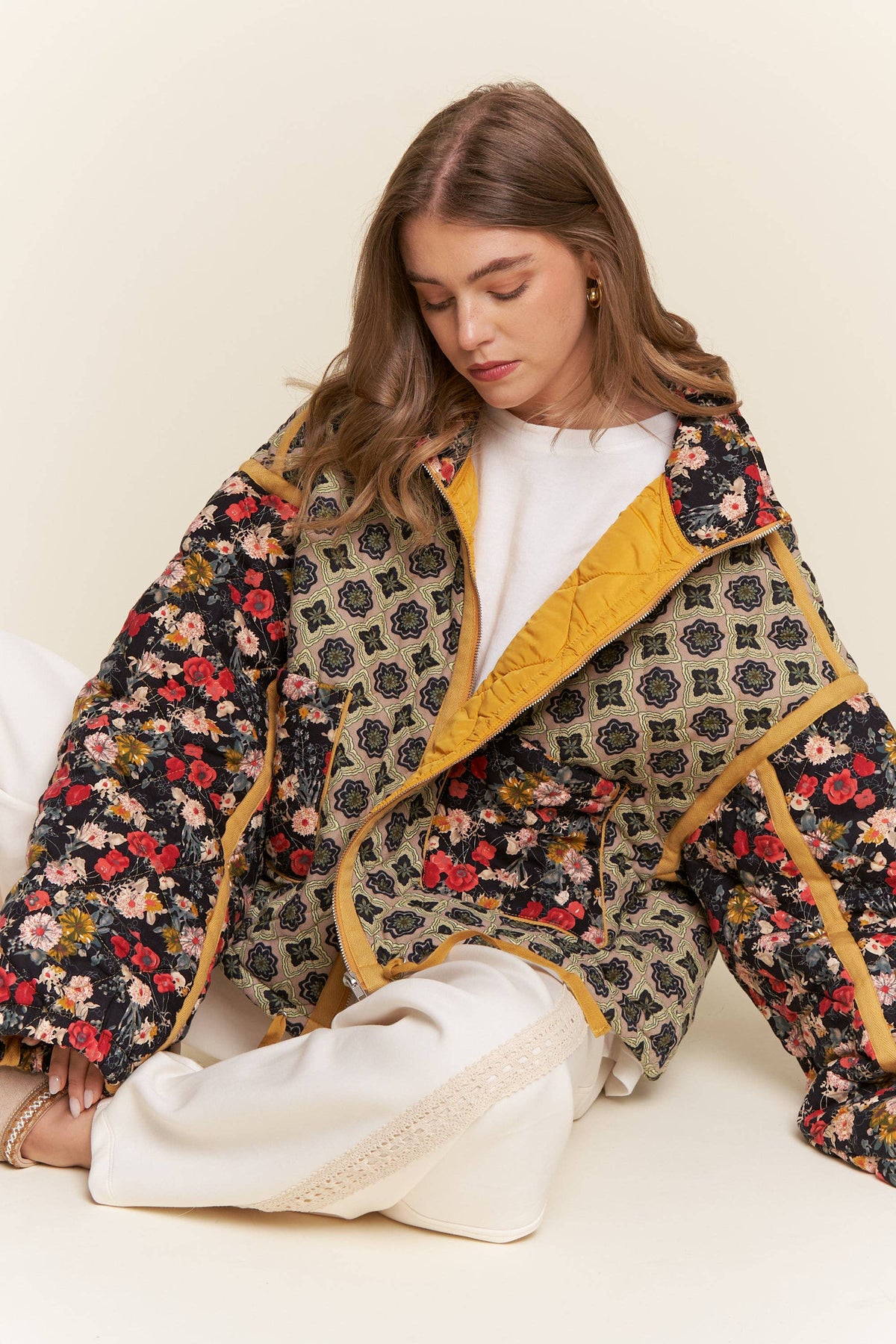 Judith | Patchwork Quilted Bomber Jacket