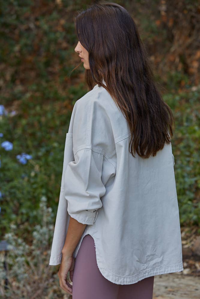 Quin | Denim Cotton Button Down Jacket