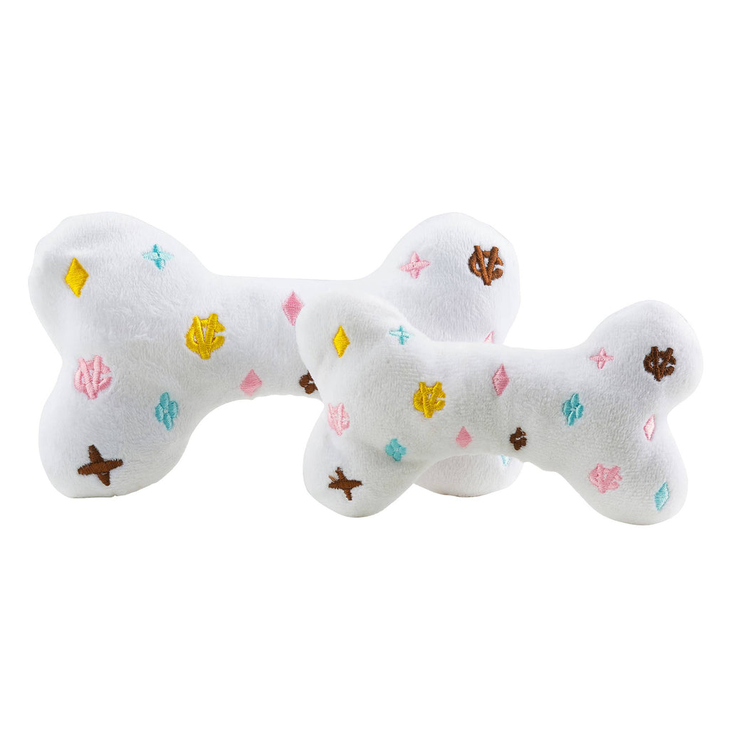 Chewy Vuiton Bones Squeaker Dog Toy