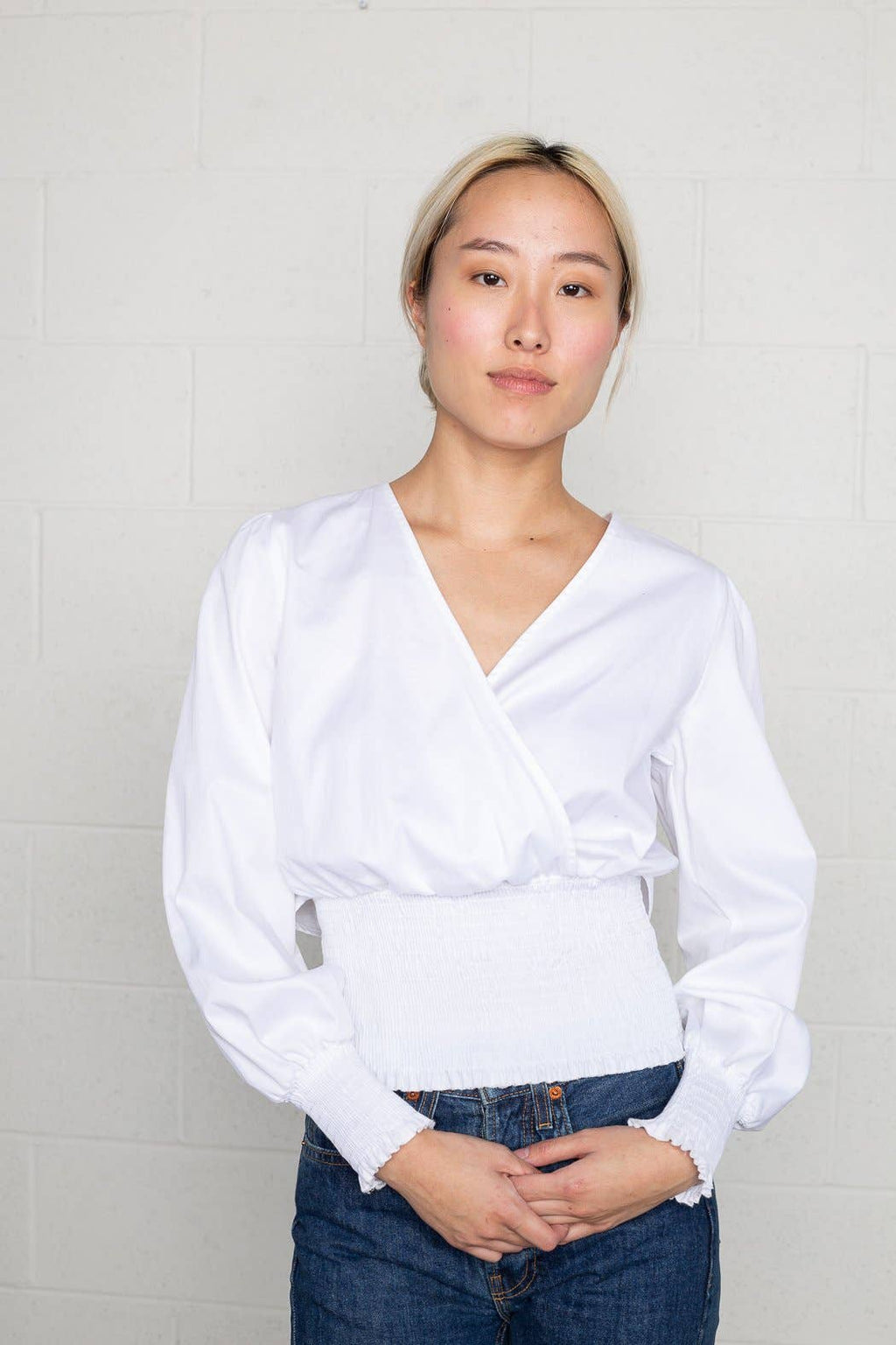 Wynter | Woven Crossover Blouse