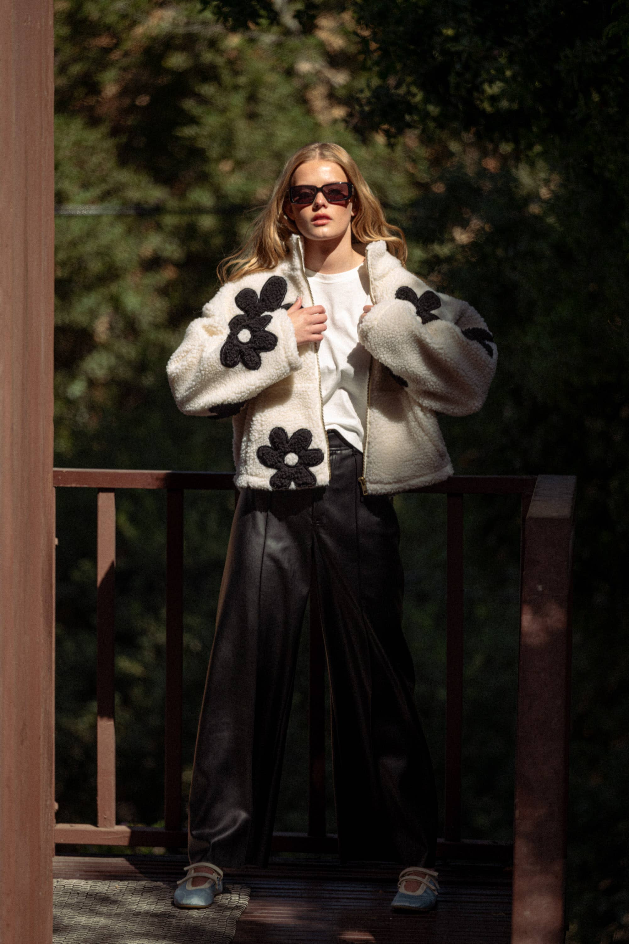 Daisy | Patch Sherpa Jacket