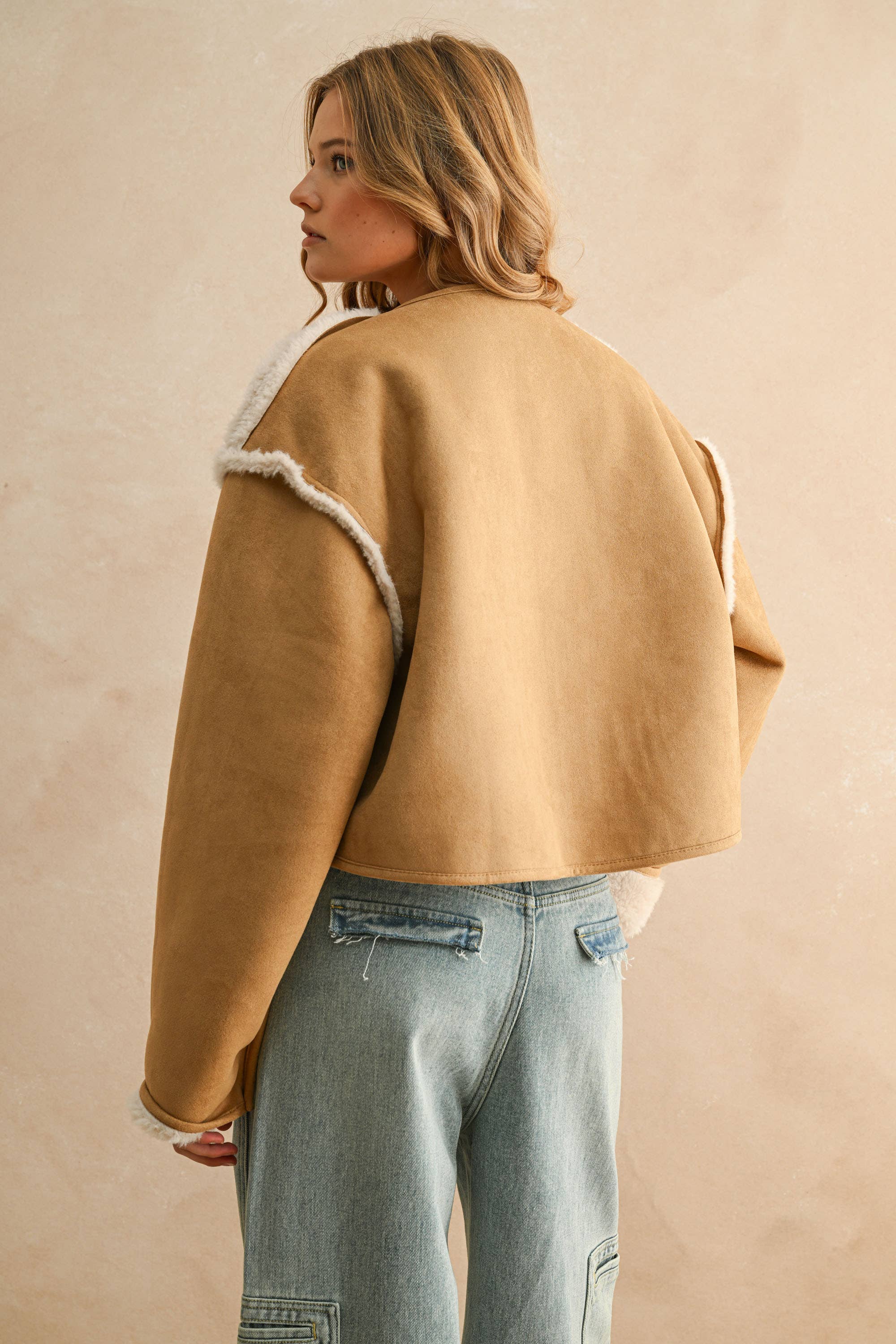Jamie | Sherpa and Suede Reversible Jacket
