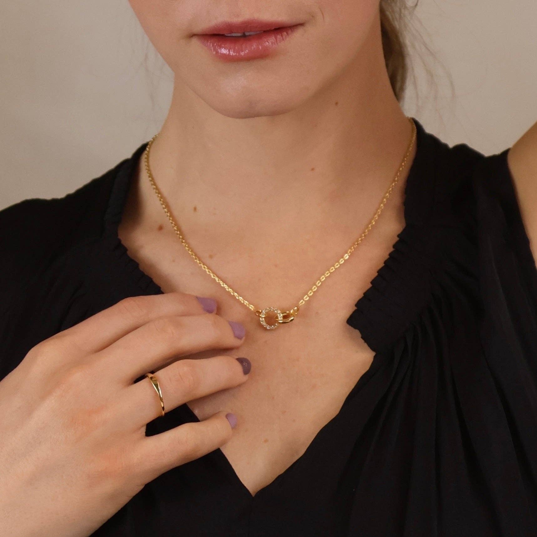 Lucinda | 18k Gold Filled Linked CZ Necklace