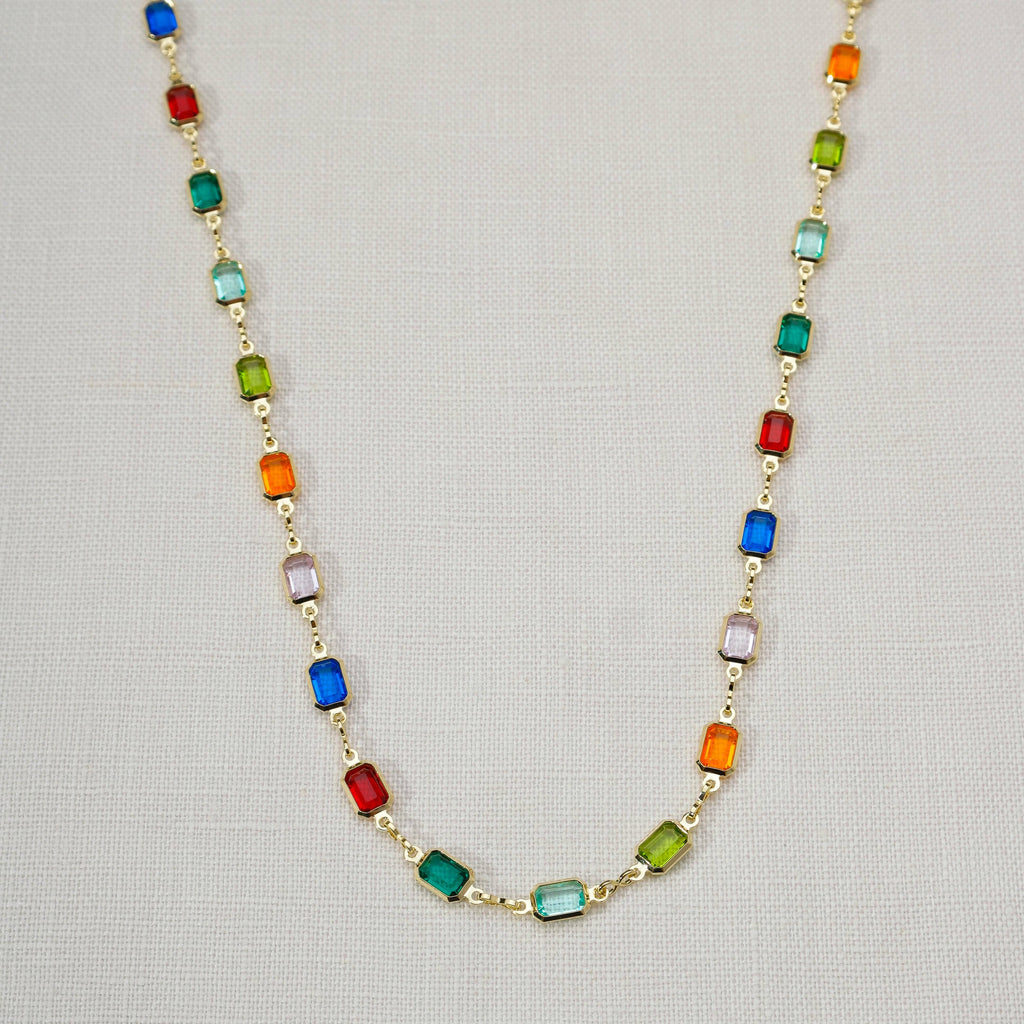 18k Gold Filled Multicolor Necklace