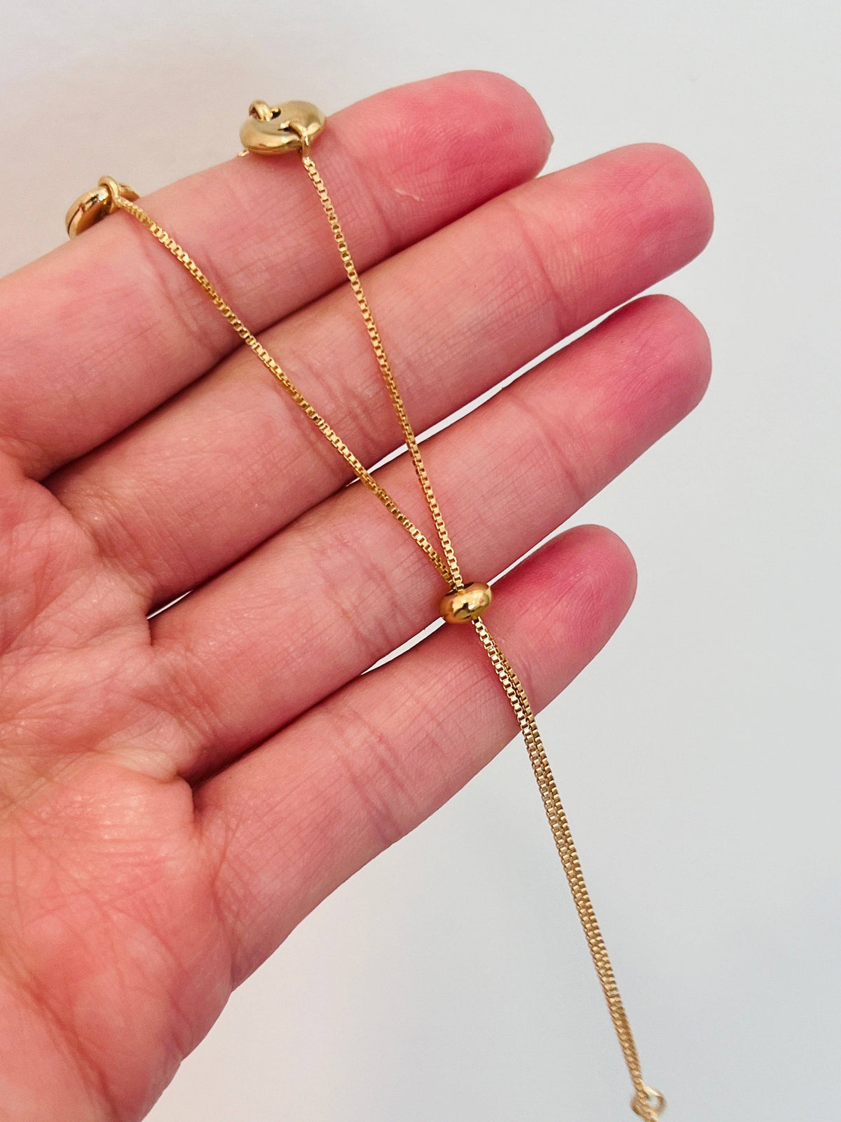Gold Filled 8mm Puff Adjustable Bracelet