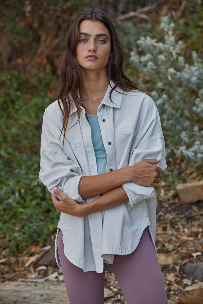 Quin | Denim Cotton Button Down Jacket