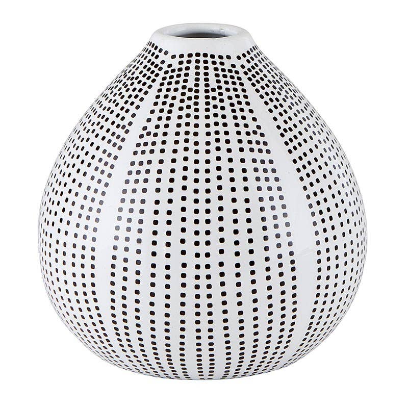 Dotted Pattern Bud Vase - Small