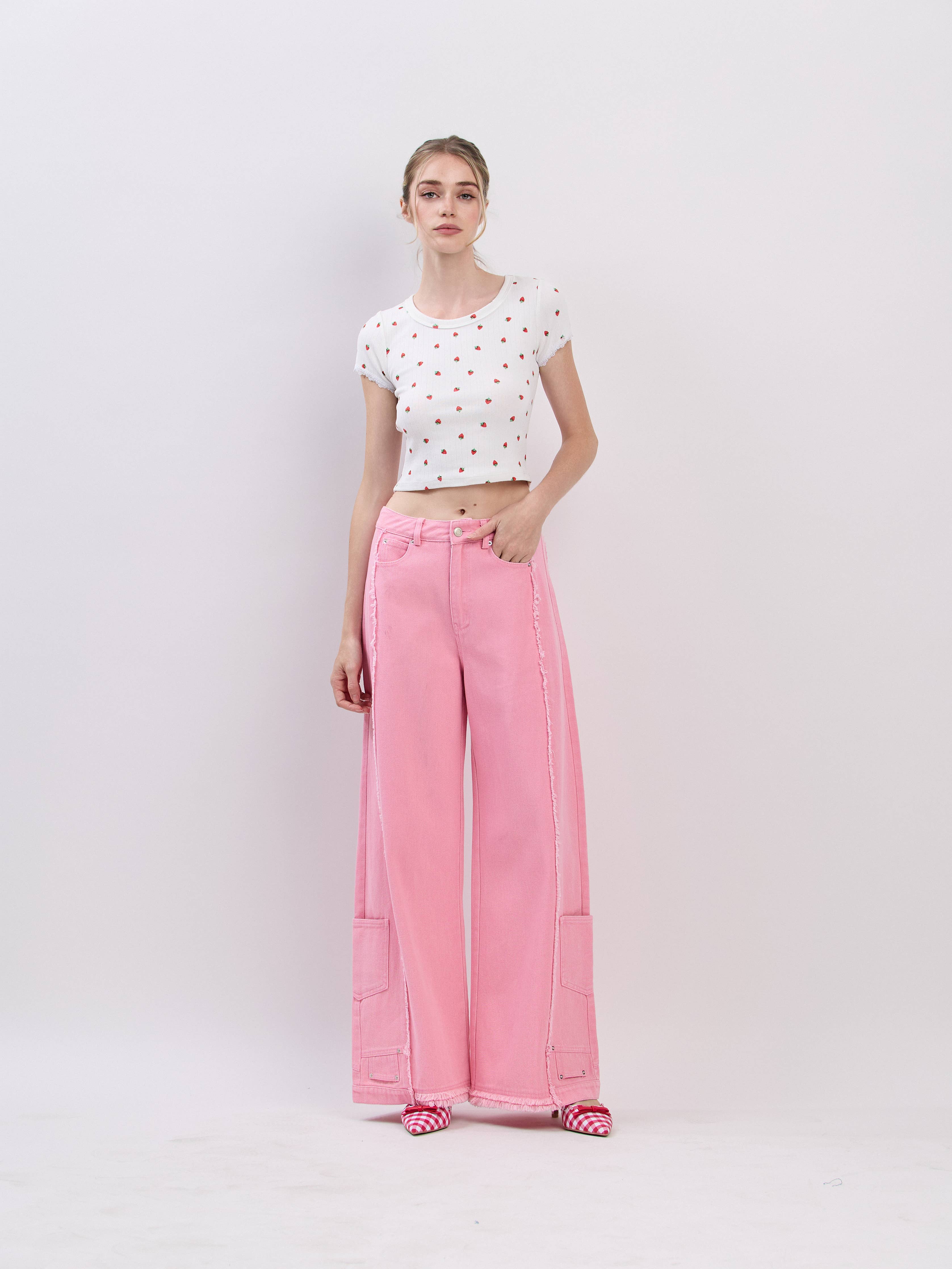 Shortcake | Pointelle Strawberry Top