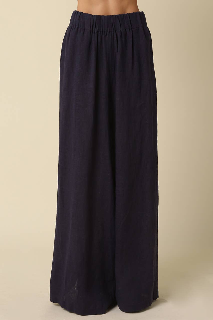 Jerri | 100% Linen Wide-Leg Pants