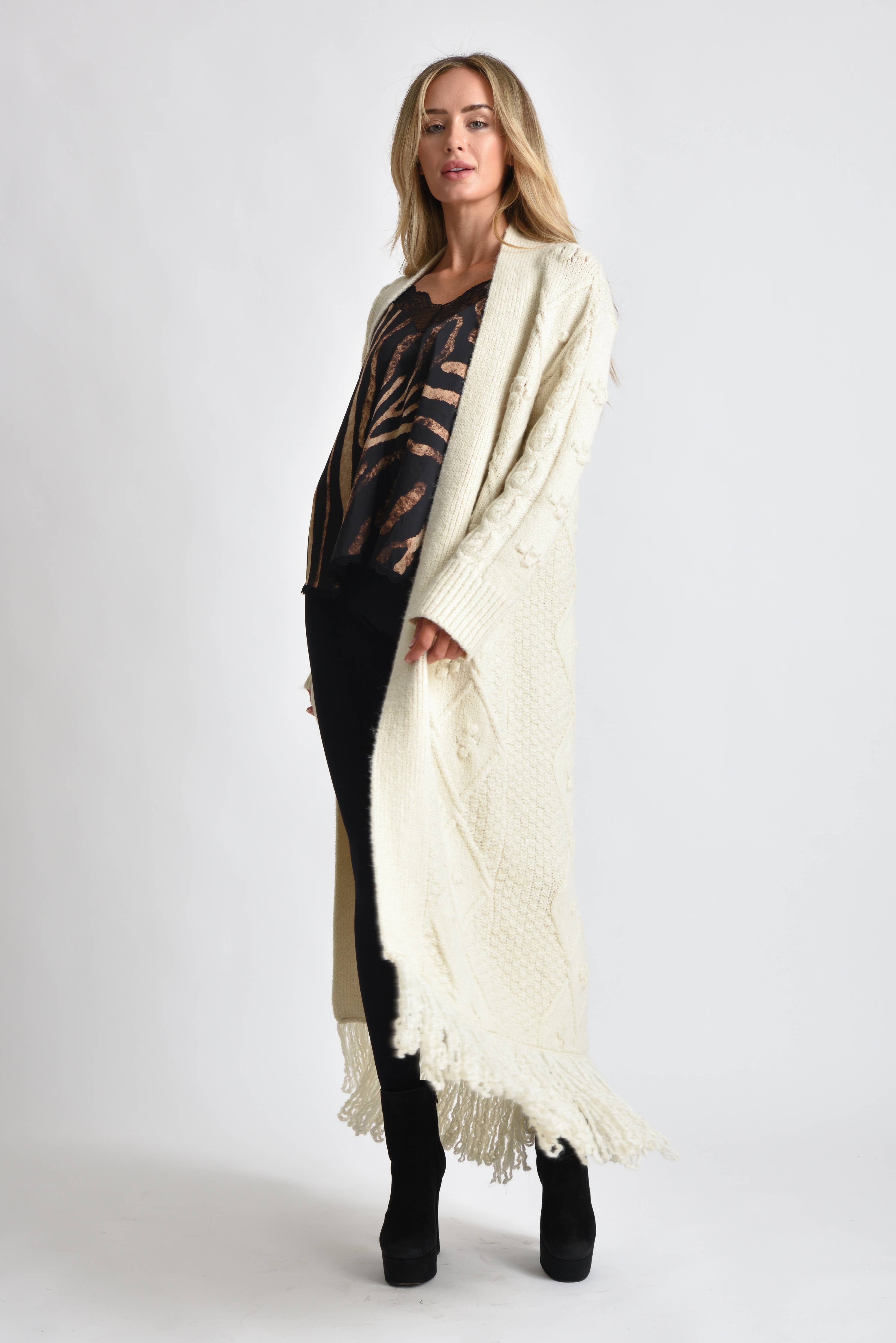 Snowy Maxi Cardi