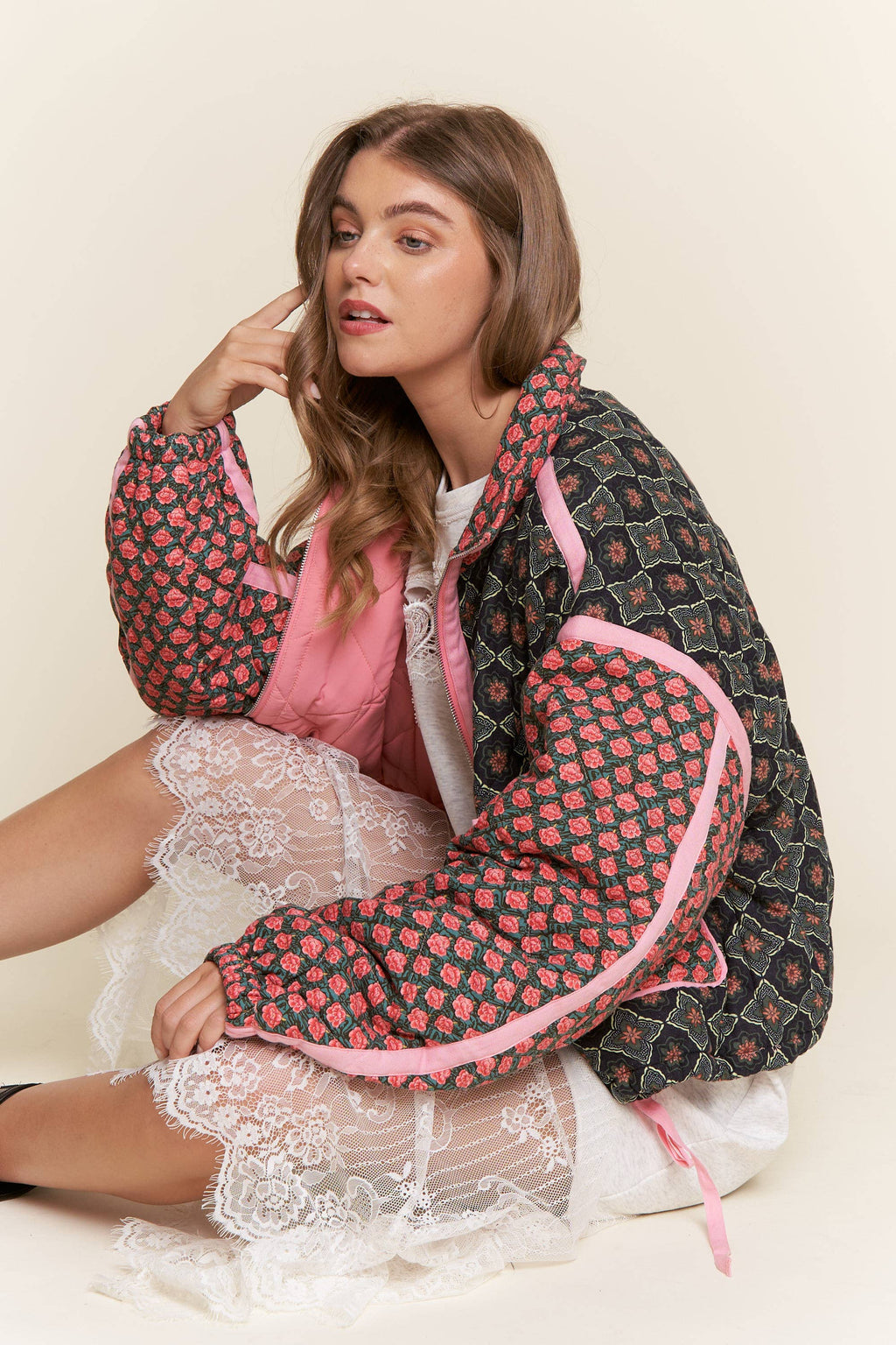 Judith | Patchwork Quilted Bomber Jacket