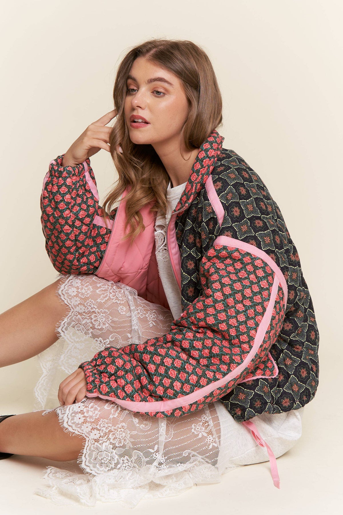 Judith | Patchwork Quilted Bomber Jacket