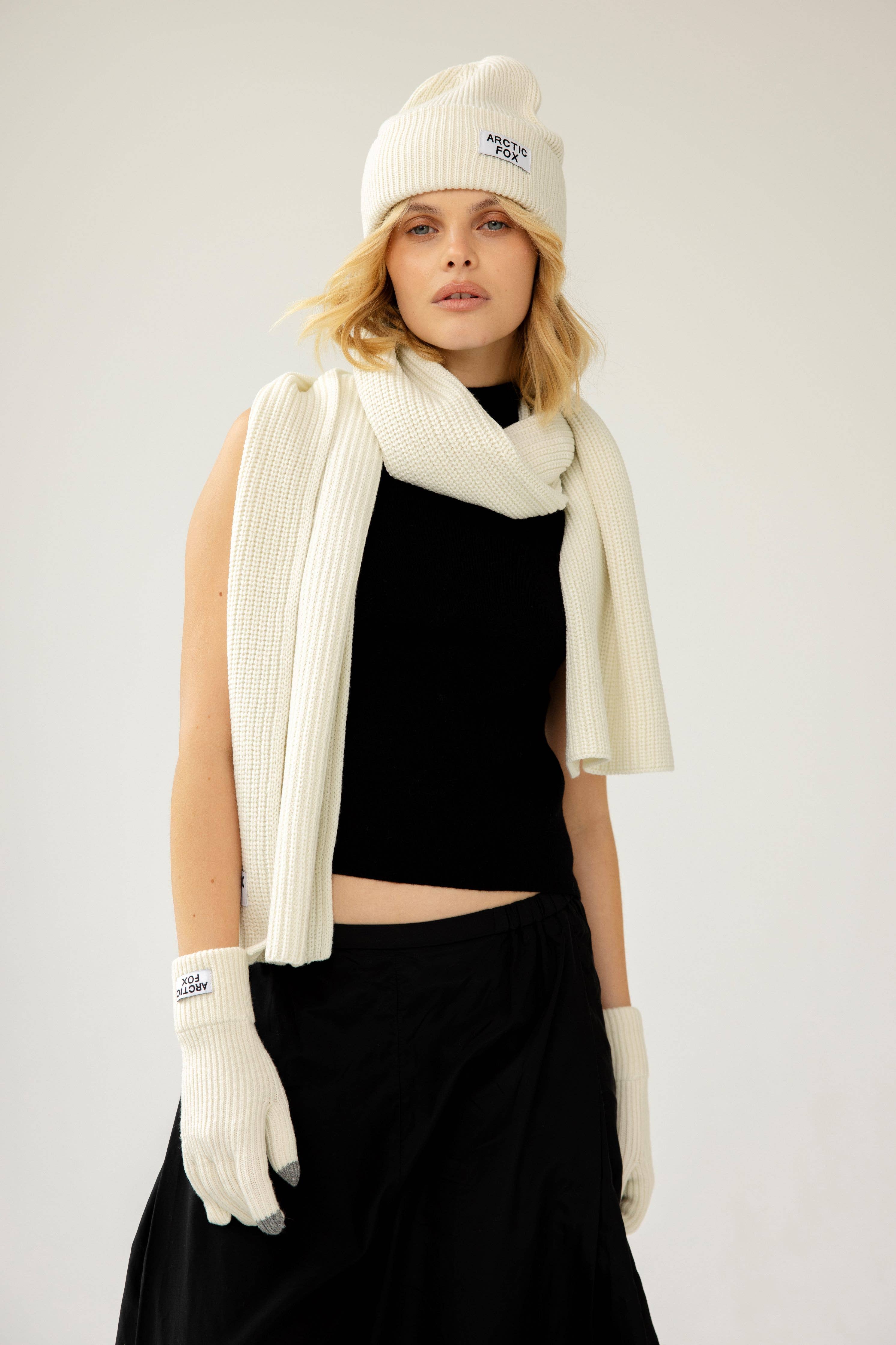 Recycled Bottle Gloves | Winter White