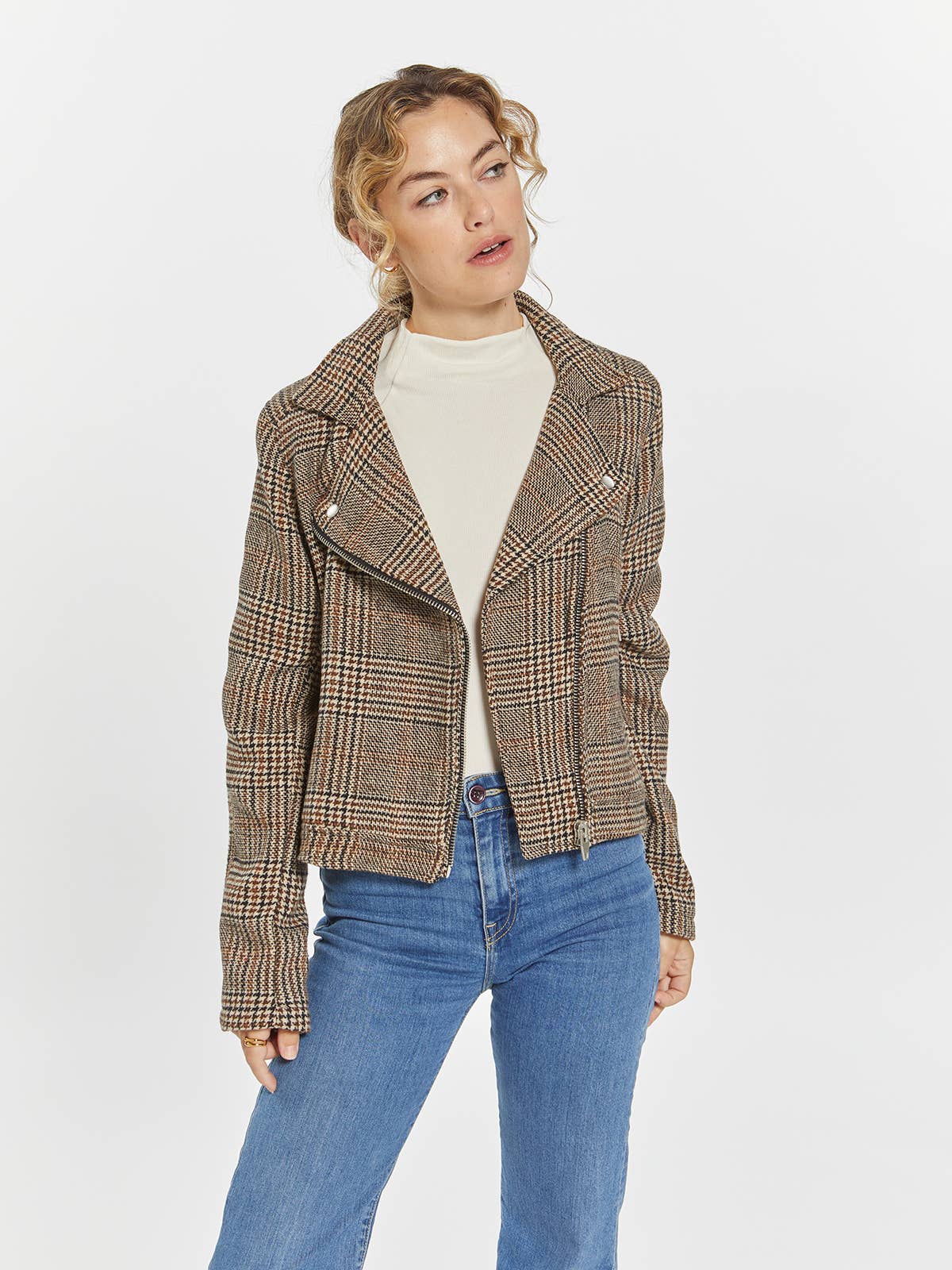 Plaid Moto Jacket - VARDEN JACKET