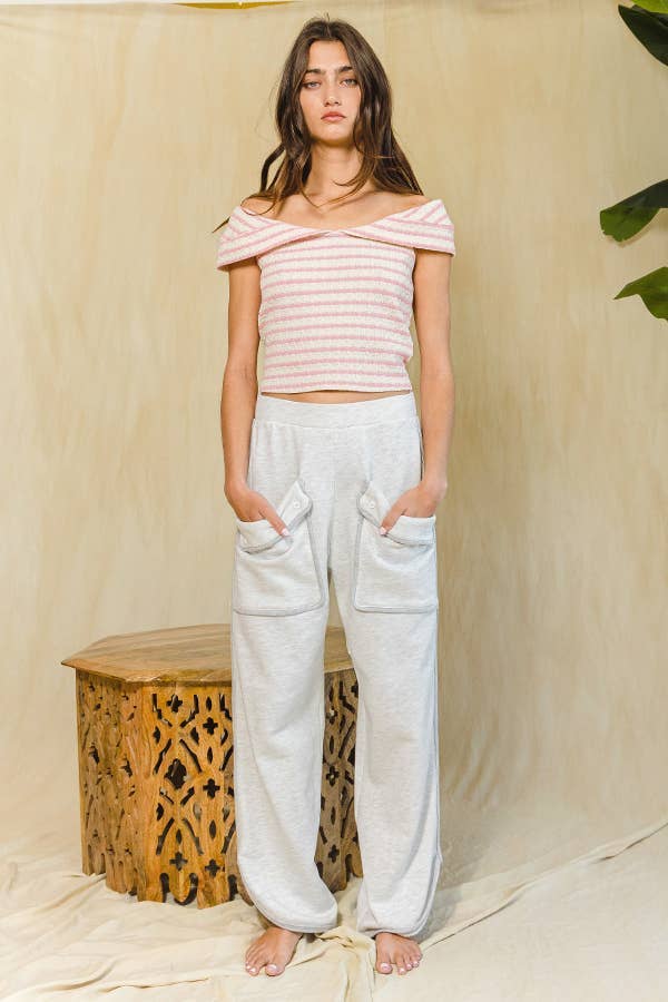 Sweetheart | Striped Stretch Crop Top