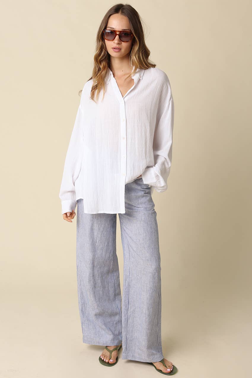 Sky | Linen Wide Leg Pants