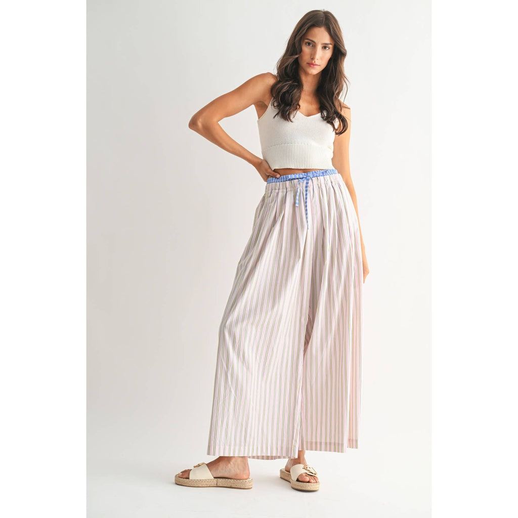 Birdie | Striped Wide-Leg Trousers