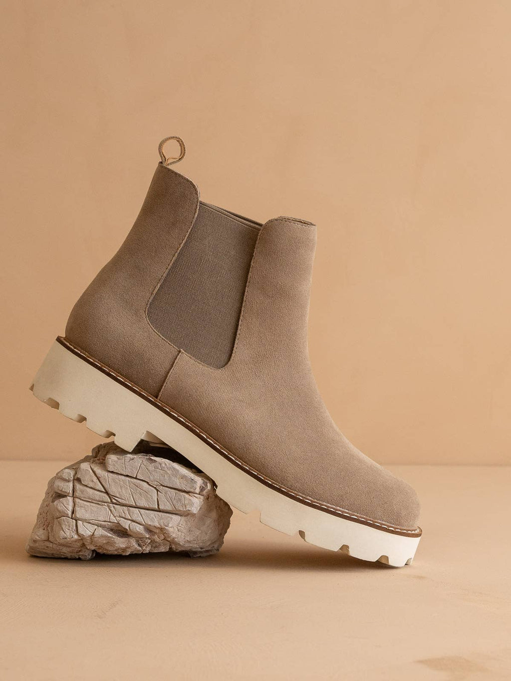 The Gianna Khaki | Chunky Sole Chelsea Boot