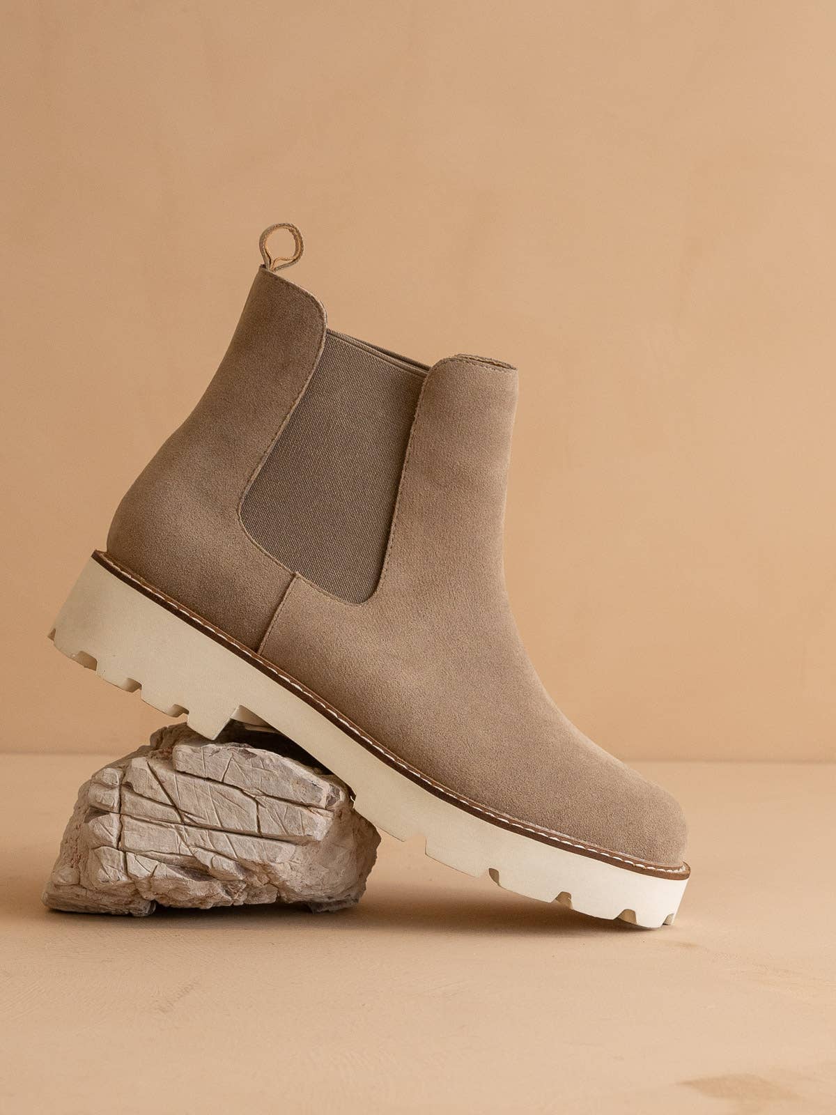 The Gianna Khaki | Chunky Sole Chelsea Boot