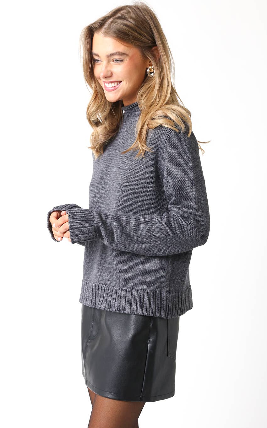 Mauve | Knit Mockneck Sweater