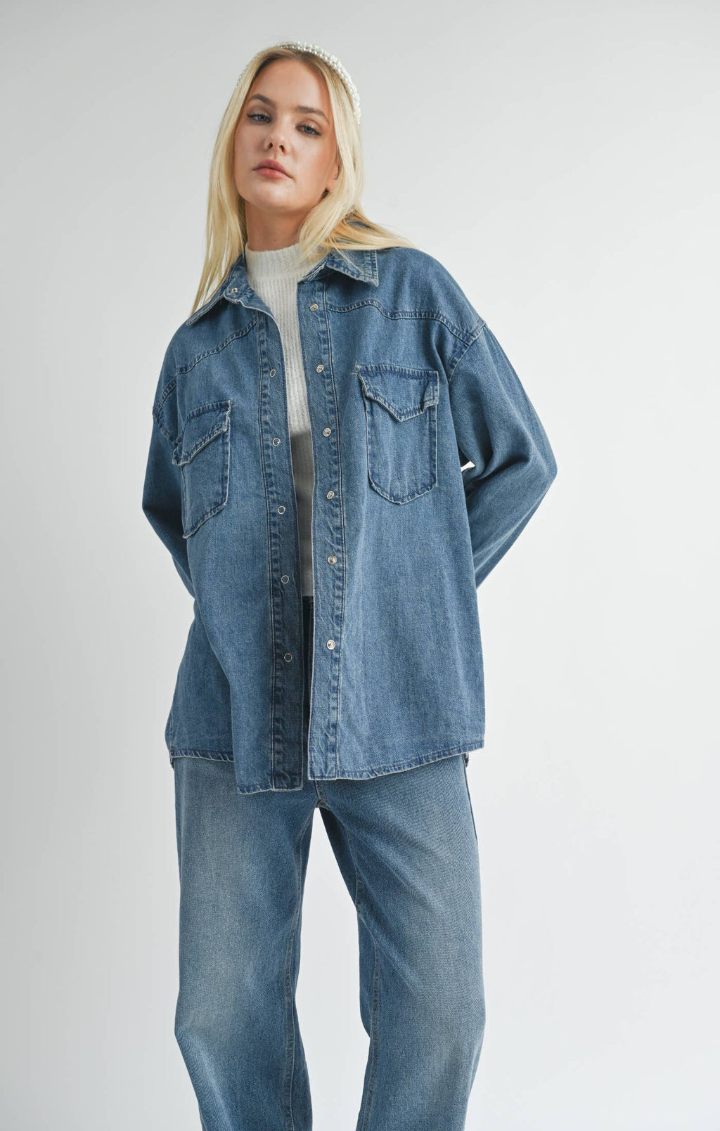 Selfless Oversized Denim Shacket