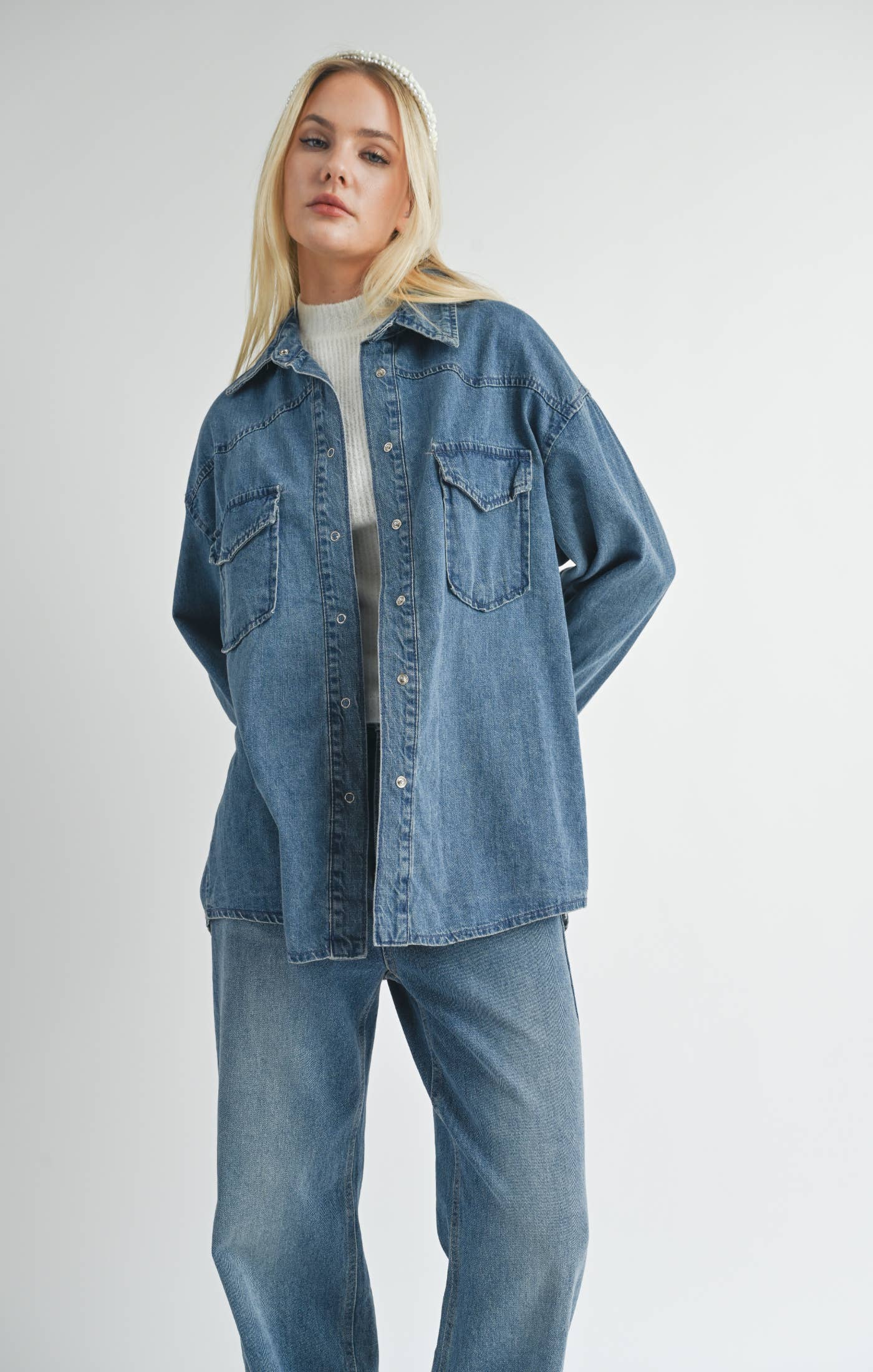 Selfless Oversized Denim Shacket
