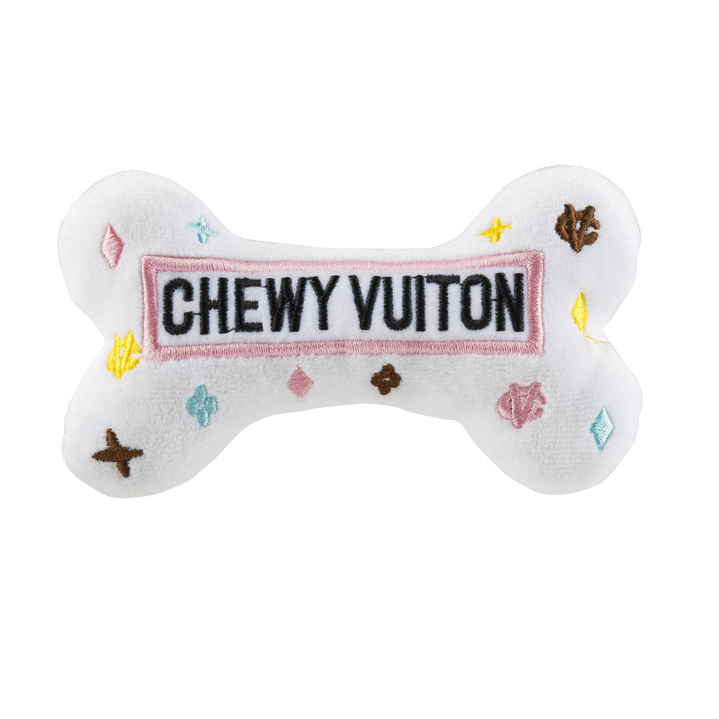 Chewy Vuiton Bones Squeaker Dog Toy