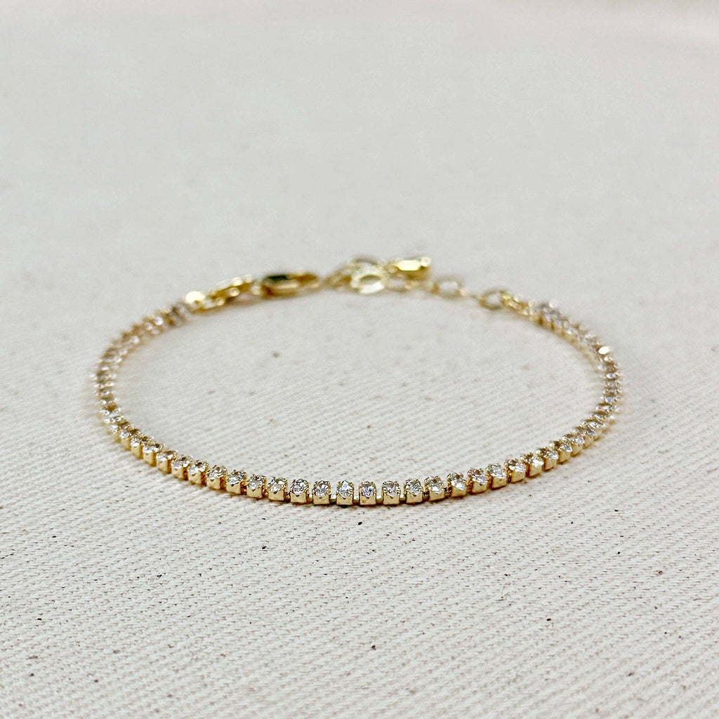 18k Gold Filled Marquise Tennis Bracelet