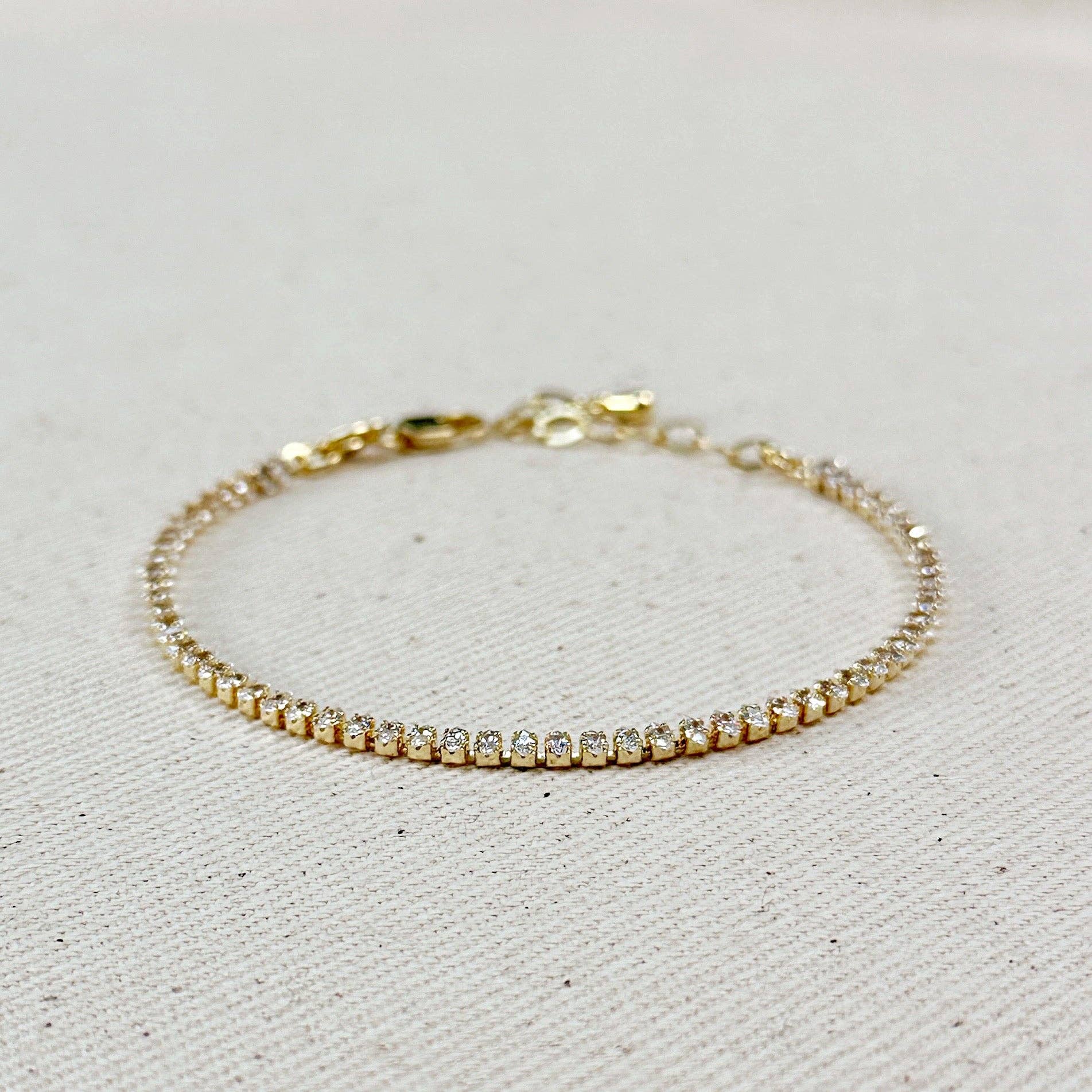 18k Gold Filled Marquise Tennis Bracelet