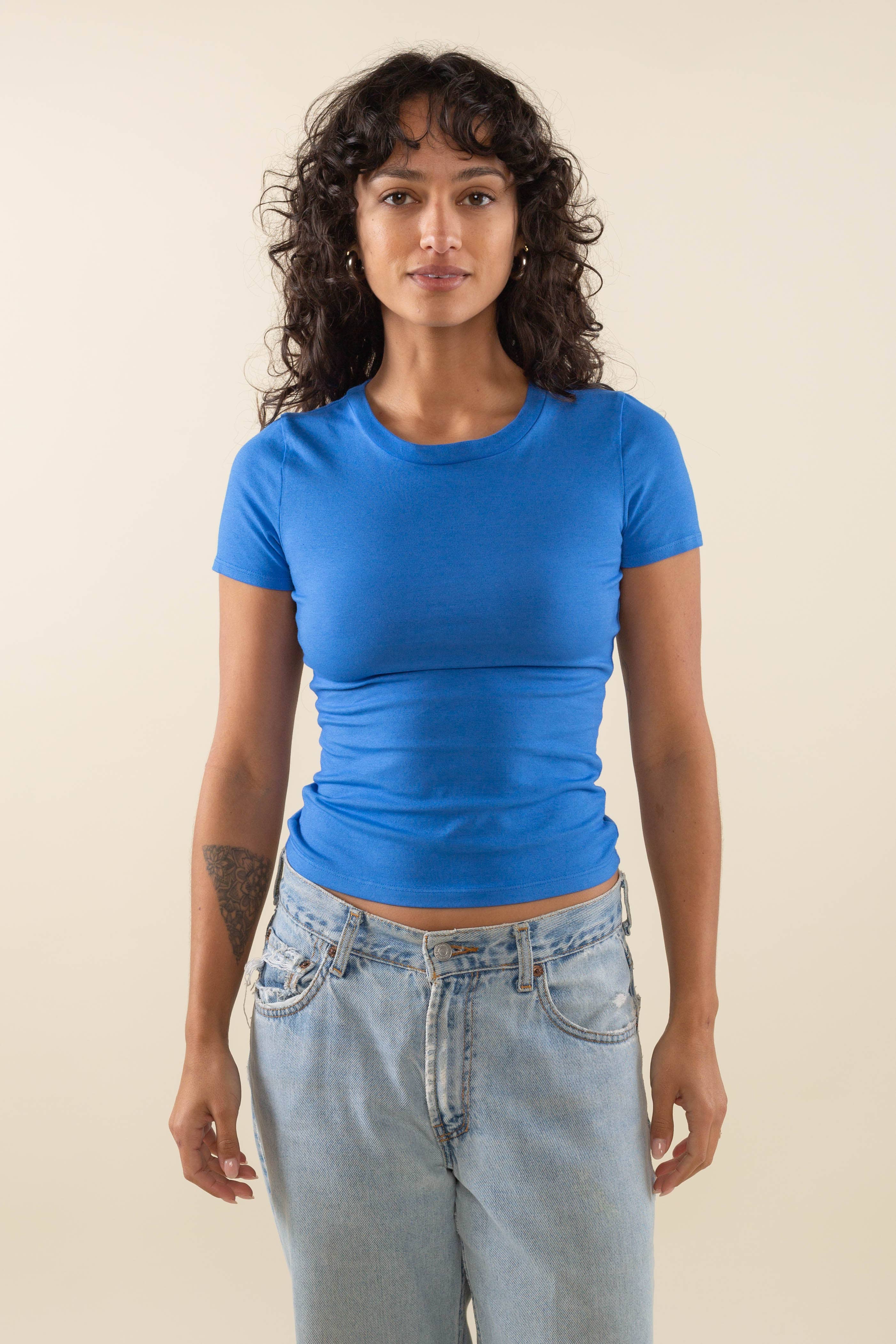 Vanda | Garment Dye Cotton Spandex Baby Tee