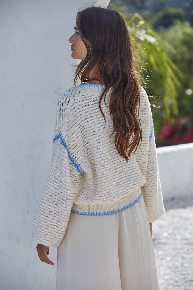 Ocean | Knit Sweater Long Sleeve Top