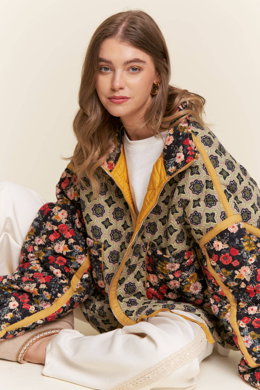 Judith | Patchwork Quilted Bomber Jacket