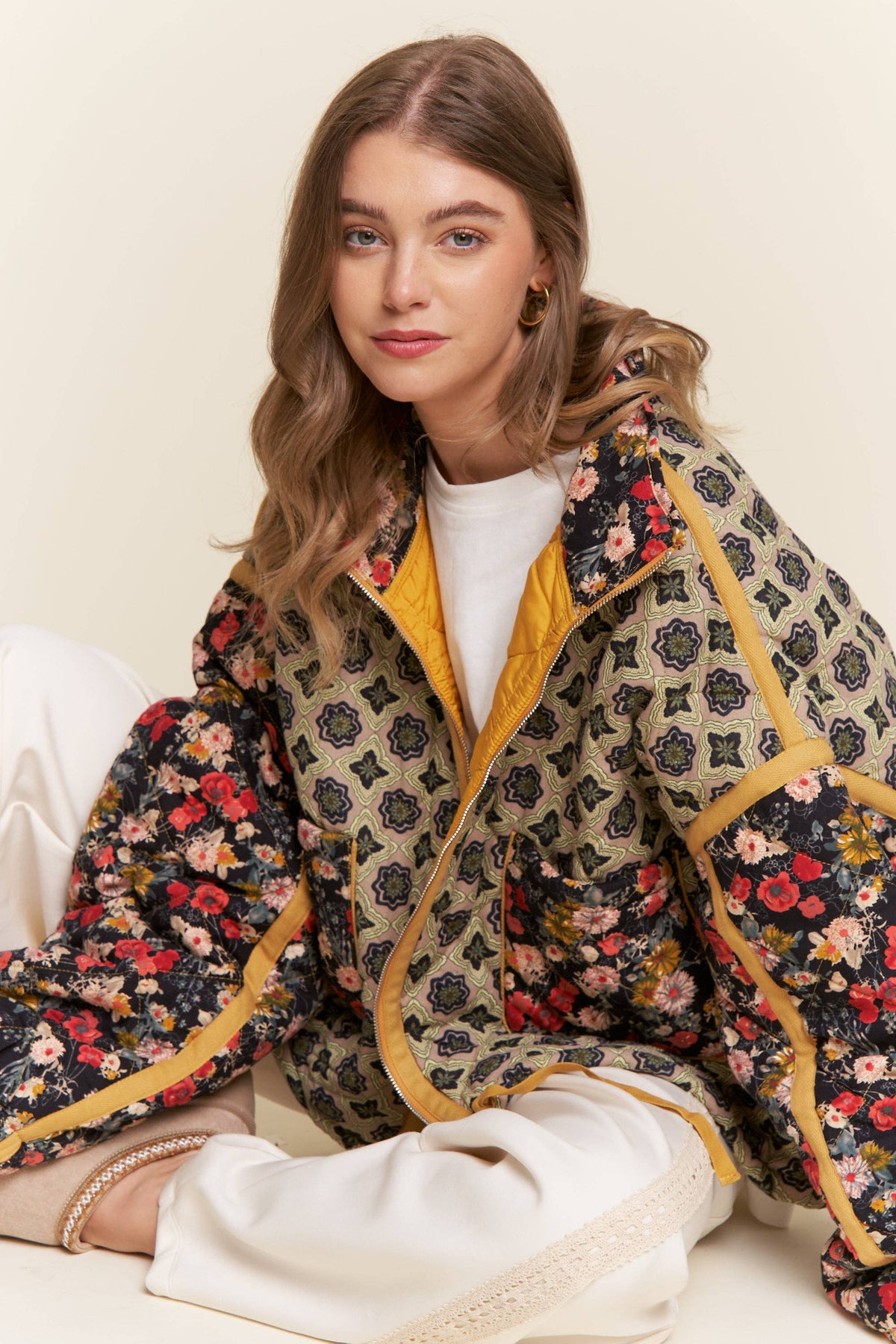 Judith | Patchwork Quilted Bomber Jacket
