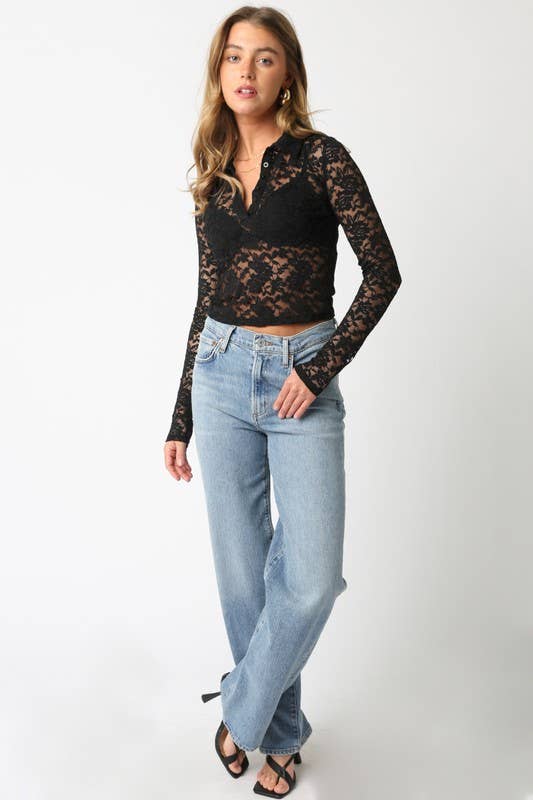 Reagan | Lace Shirt