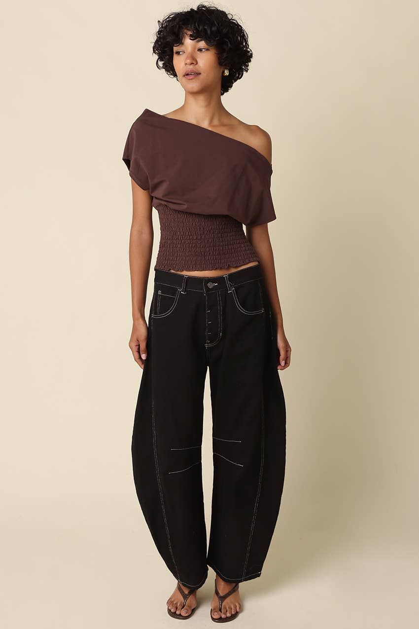 Janey | Off Shoulder Smocked Top