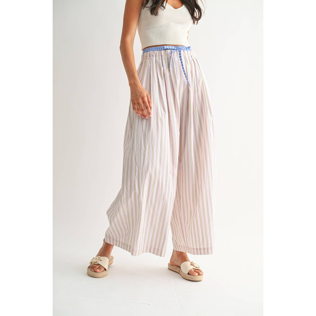 Birdie | Striped Wide-Leg Trousers